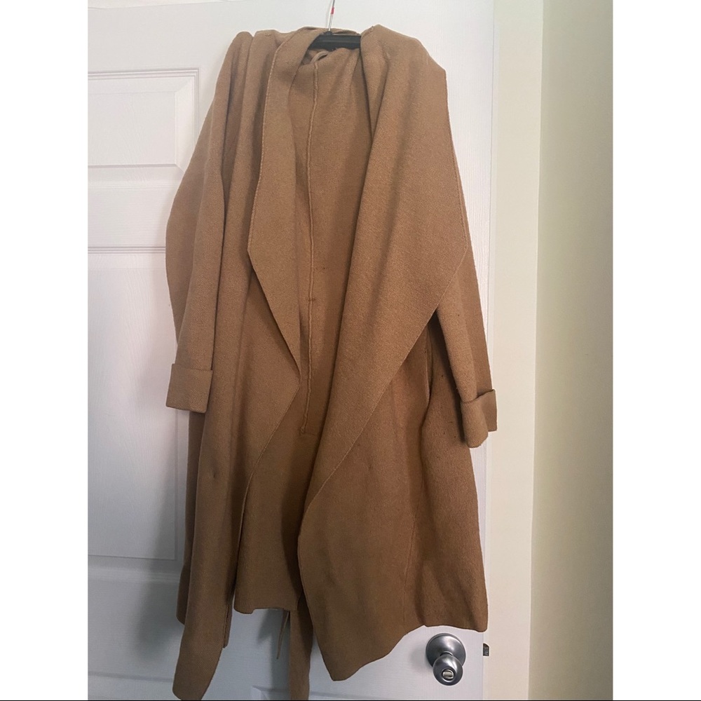Anthropologie Moth Tan Wrap Jacket Size Small